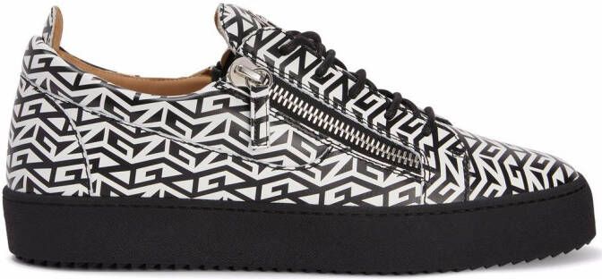 Giuseppe Zanotti Frankie monogram sneakers Black