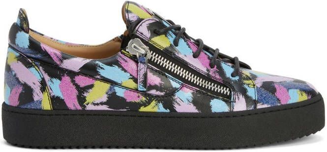Giuseppe Zanotti Frankie paint-splatter sneakers Multicolour