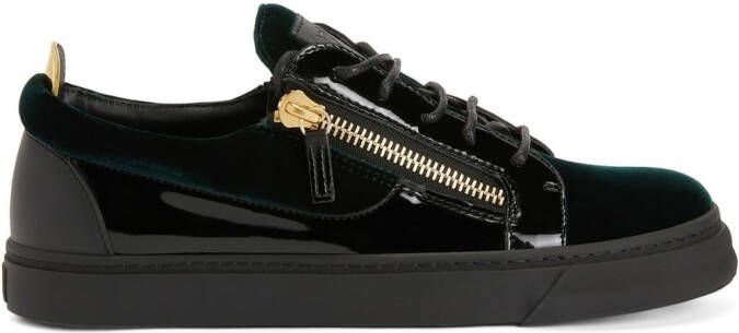 Giuseppe Zanotti Frankie velvet low-top sneakers Green