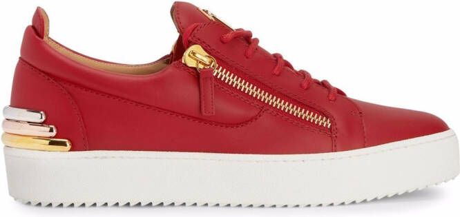Giuseppe Zanotti Frankie zip-detail sneakers Red