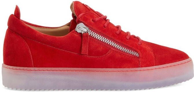 Giuseppe Zanotti Frankie zip-details sneakers Red