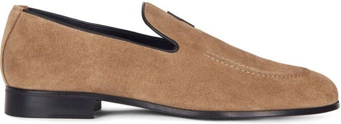 Giuseppe Zanotti G-flash suede slippers Neutrals