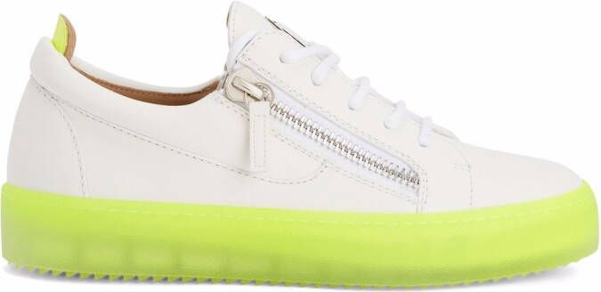 Giuseppe Zanotti Gail contrast-sole leather sneakers White