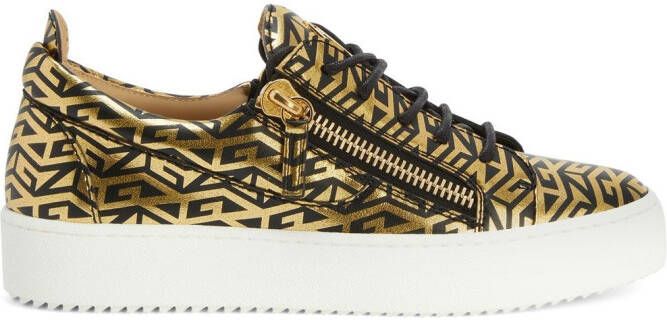 Giuseppe Zanotti Gail Monogram sneakers Gold
