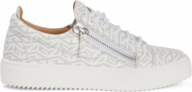 Giuseppe Zanotti Gail monogram-print low-top sneakers White