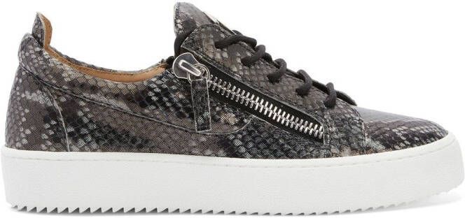 Giuseppe Zanotti Gail snakeskin-effect sneakers Black