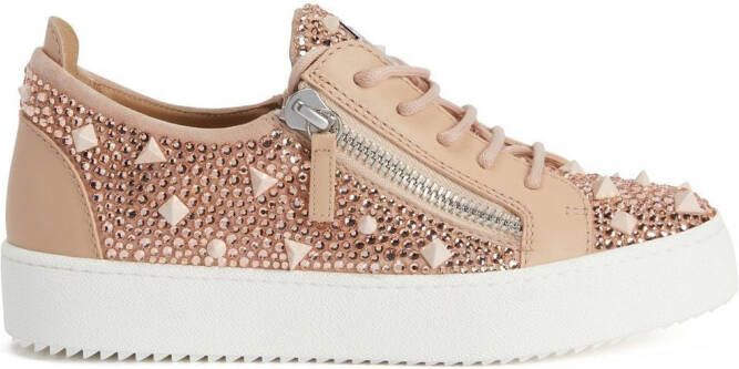 Giuseppe Zanotti Gail stud-embellished sneakers Pink