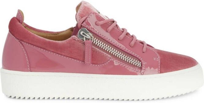 Giuseppe Zanotti Gail velvet sneakers Pink
