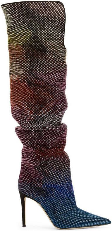 Giuseppe Zanotti 105mm GZ Gala Caleido knee-high boots Black