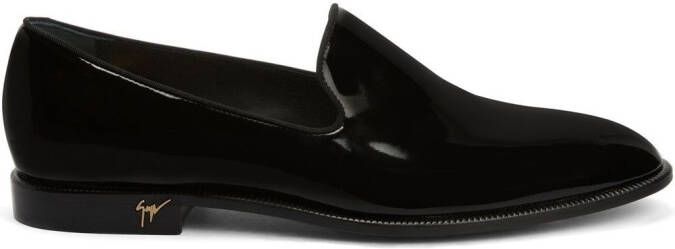 Giuseppe Zanotti Gatien patent leather loafers Black