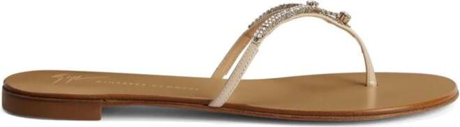Giuseppe Zanotti Gentille leather sandals Neutrals