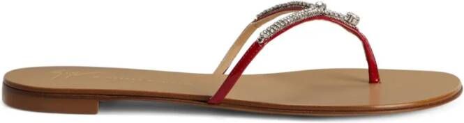 Giuseppe Zanotti Gentille pantent sandals Red