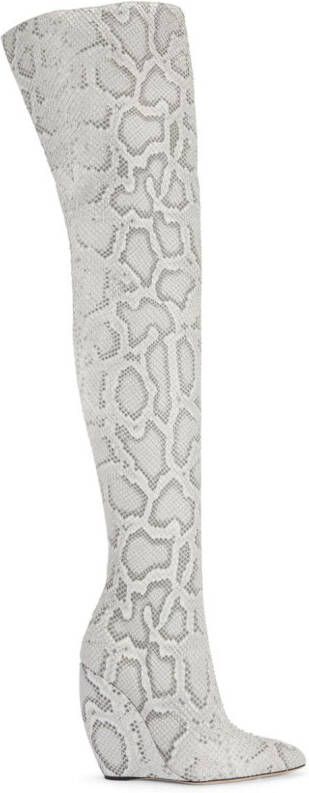 Giuseppe Zanotti Ginnyfer knee-high leather boots Grey