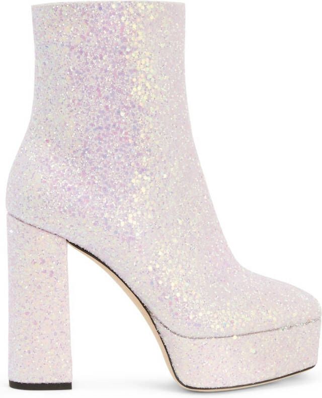 Giuseppe Zanotti 120mm Morgana Glitter boots Pink