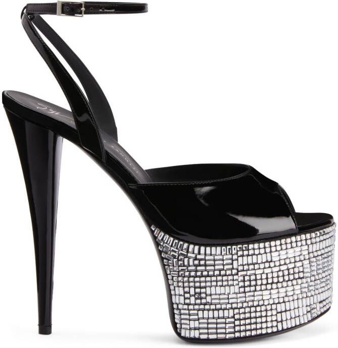 Giuseppe Zanotti 150mm GZ Aida platform sandals Black