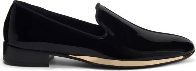 Giuseppe Zanotti GZ Flash leather loafers Black