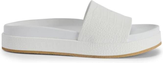 Giuseppe Zanotti Gz-indi leather slides White