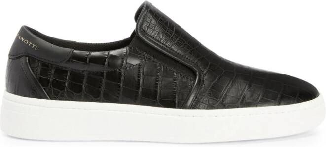 Giuseppe Zanotti Gz94 crocodile-embossed leather sneakers Black