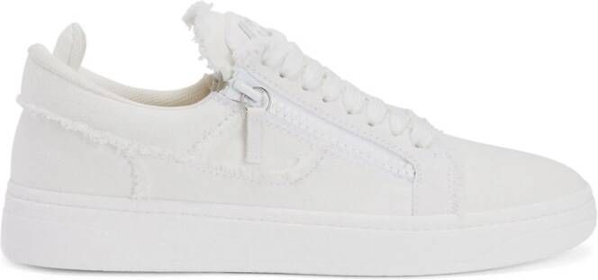 Giuseppe Zanotti Gz94 frayed-edge sneakers White