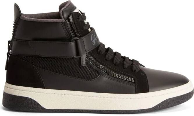 Giuseppe Zanotti Gz94 panelled leather sneakers Brown