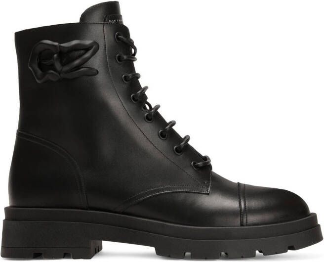 Giuseppe Zanotti Harlock Zalì combat boots Black