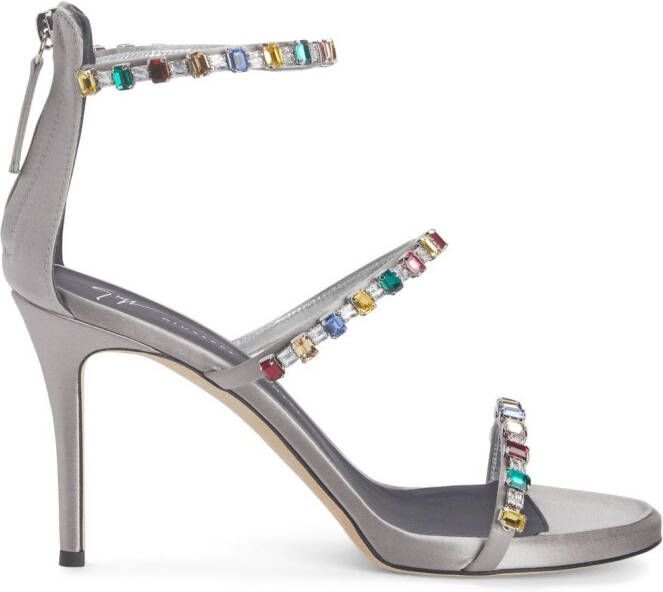 Giuseppe Zanotti Harmony Diamond 100mm sandals Grey