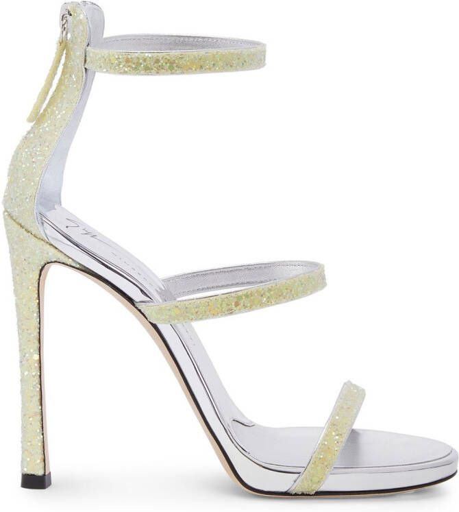 Giuseppe Zanotti Harmony glitter strappy sandals Yellow