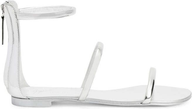 Giuseppe Zanotti Harmony strap-detail sandals Silver