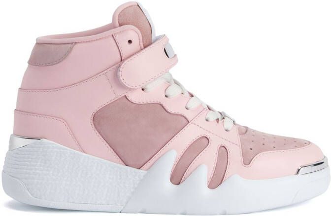 Giuseppe Zanotti Talon touch-strap high-top sneakers Pink