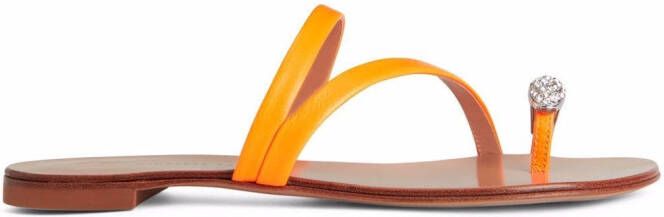 Giuseppe Zanotti Hillary Ring slides Orange