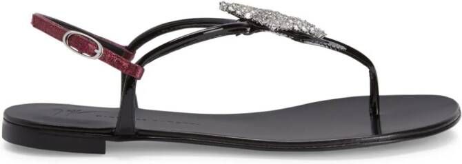 Giuseppe Zanotti Hollie Star crystal-embellished sandals Black