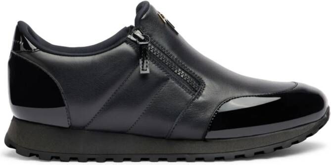 Giuseppe Zanotti Idle Run quilted leather zip-up loafers Black
