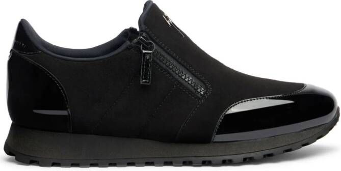 Giuseppe Zanotti Idle Run suede zip-up loafers Black