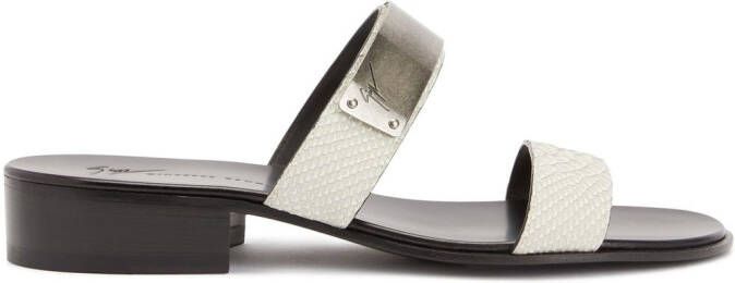 Giuseppe Zanotti Ignazio double-strap slide sandals White