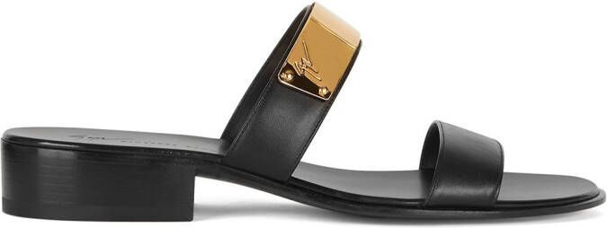 Giuseppe Zanotti Ignazio leather sandals Black