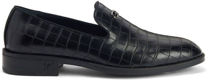 Giuseppe Zanotti Imrham crocodile-effect loafers Black