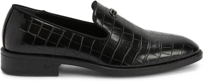 Giuseppe Zanotti Imrham crocodile-embossed effect loafers Black