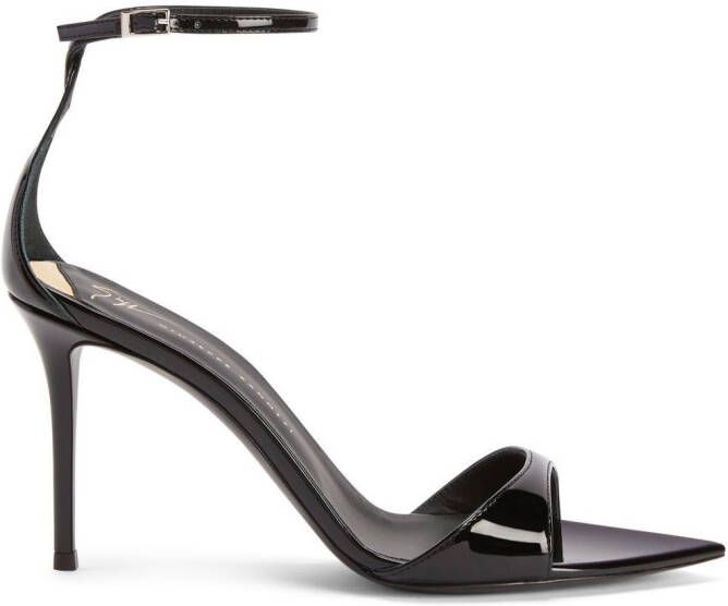 Giuseppe Zanotti Intrigo 90mm leather sandals Black