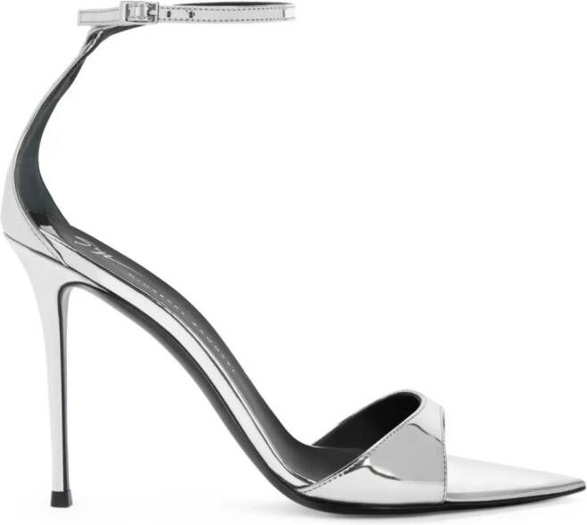 Giuseppe Zanotti 90mm Intriigo Strap sandals Silver