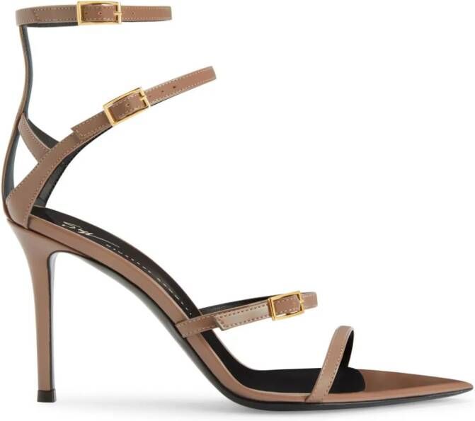 Giuseppe Zanotti Intriigo Abely 105mm leather sandals Brown