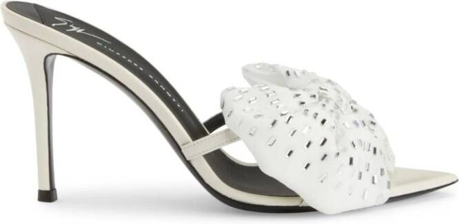Giuseppe Zanotti 90mm Intriigo Alexandrine sandals White