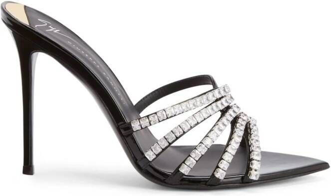Giuseppe Zanotti 105mm Intriigo Baguette crystal-embellished sandals Black