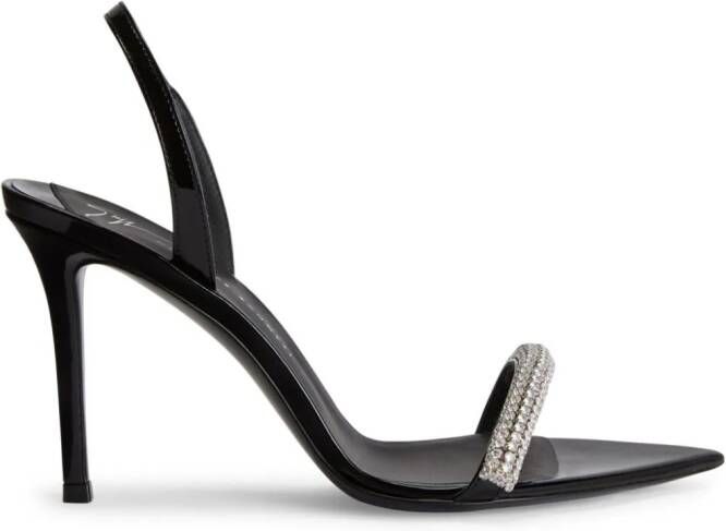 Giuseppe Zanotti Intriigo Galassia 90mm leather sandals Black