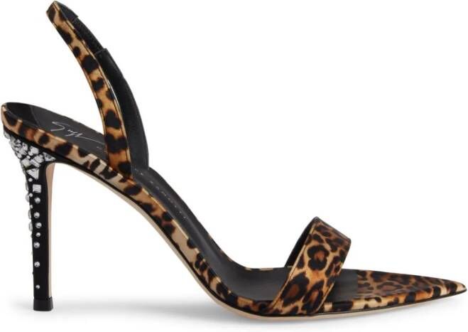 Giuseppe Zanotti Intriigo Leo 90mm silk sandals Brown