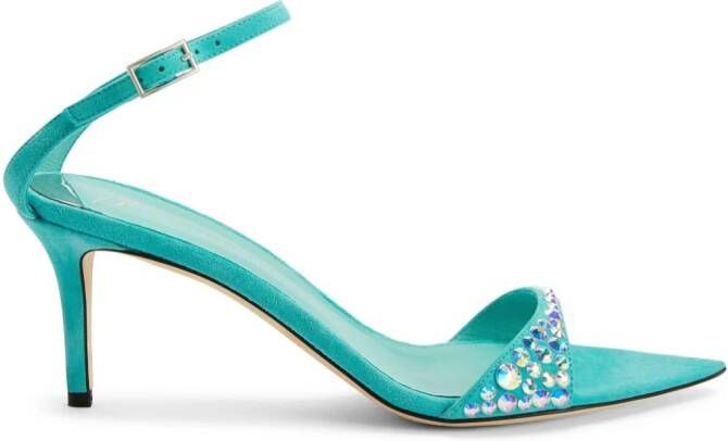 Giuseppe Zanotti Intriigo Queen 70mm crystal-embellished sandals Blue