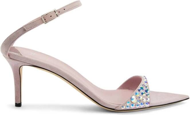 Giuseppe Zanotti Intriigo Queen 70mm crystal-embellished sandals Pink