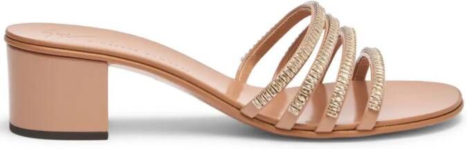 Giuseppe Zanotti 40mm Iride Crystal sandals Neutrals