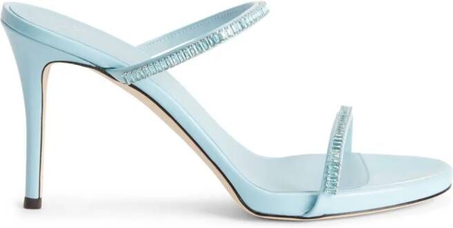Giuseppe Zanotti Iride Crystal 90mm sandals Blue