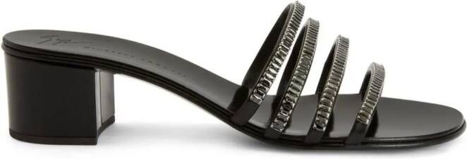 Giuseppe Zanotti 40mm Iride Crystal sandals Black