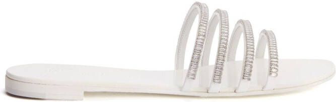 Giuseppe Zanotti Iride crystal-embellished sandals White